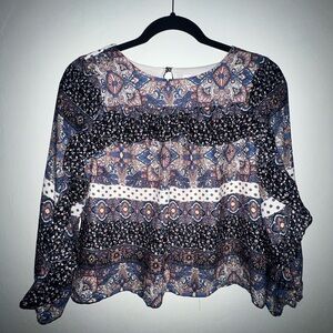 Girls Gianni Bini Floral Blouse L/12